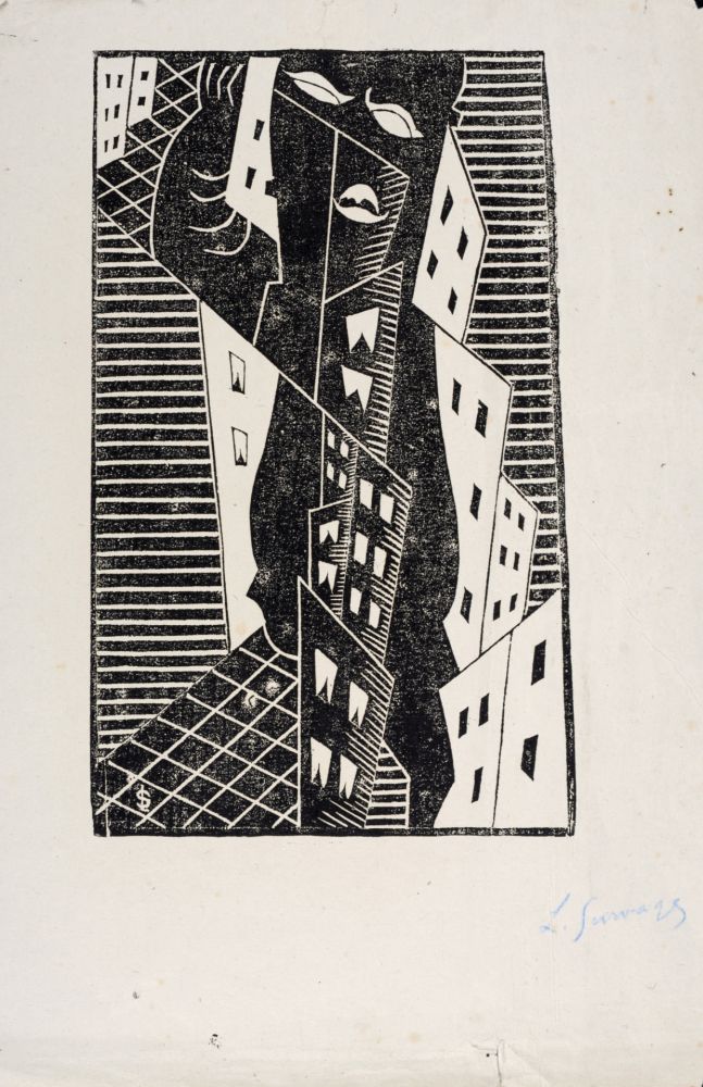 Grabado En Madera Survage - Composition surréaliste (E), c. 1930s