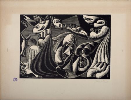 Grabado En Madera Survage - Composition surréaliste XXII (2), 1935