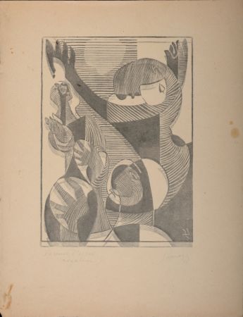 Grabado En Madera Survage - Composition surréaliste XXIV (1), 1934