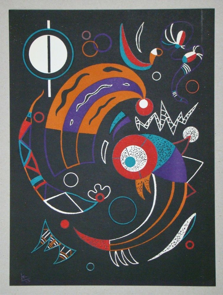 Litografía Kandinsky - Comètes