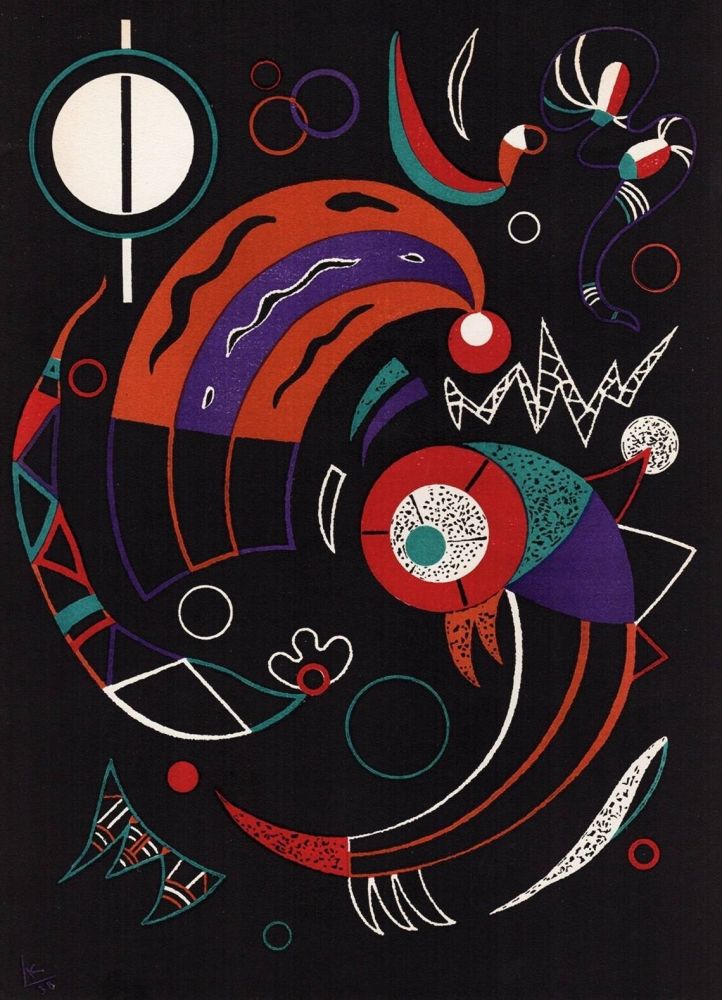 Litografía Kandinsky - Comètes