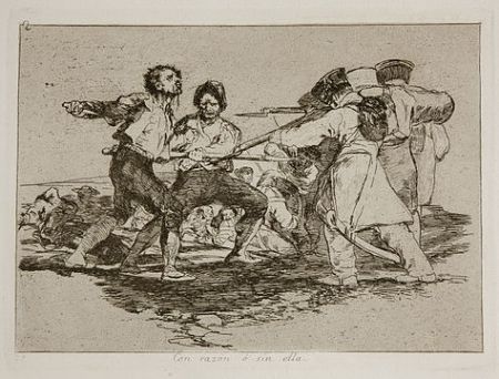 Grabado Goya - Con razón o sin ella