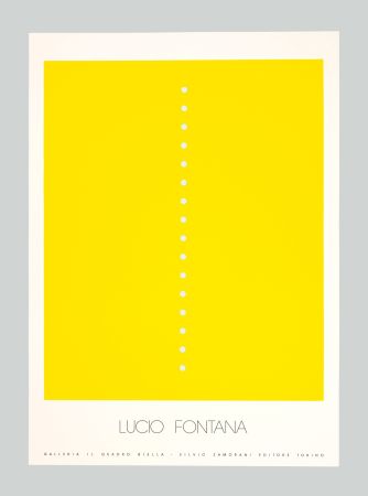 Serigrafía Fontana - Concetto spaziale (giallo)