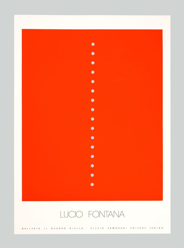 Serigrafía Fontana - Concetto spaziale (rosso)