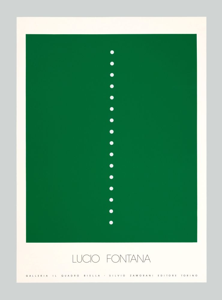 Serigrafía Fontana - Concetto spaziale (verde)