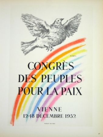 Litografía Picasso - Congrés des Peuples pour la Paix  1952