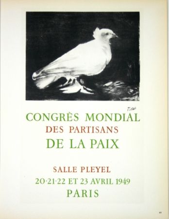 Litografía Picasso - Congrés Mondial de la Paix  Avril 1949