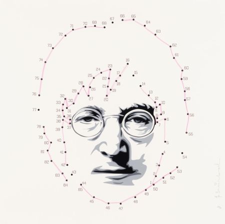 Serigrafía Mr Brainwash - Connecting Lennon - Pink
