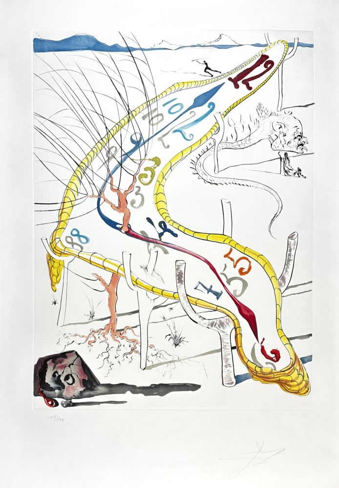 Grabado Dali - Conquest of Cosmos Frozen Watches of Space Time