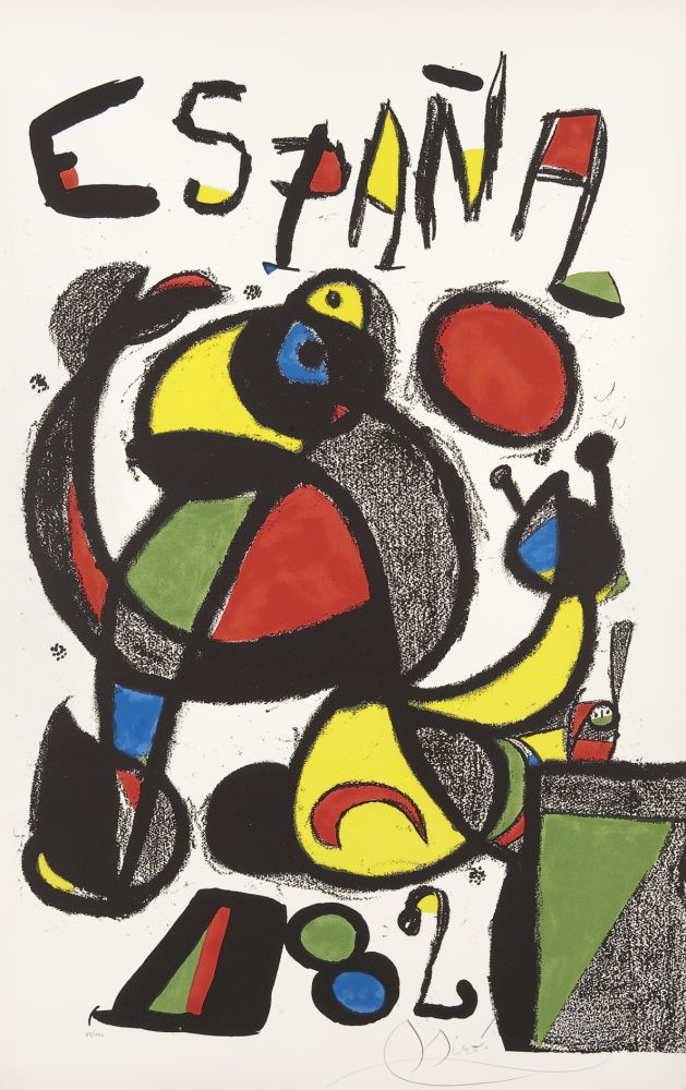 Litografía Miró - Copa del mundo de futbol