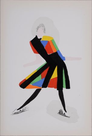 Pochoir Delaunay - Costumes (G), 1969