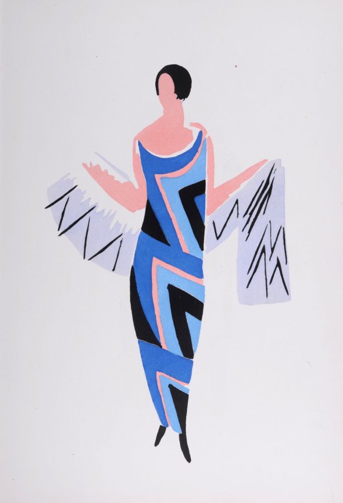 Pochoir Delaunay - Costumes (M), 1969