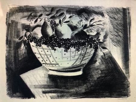 Litografía Vlaminck - Coupe de fruits