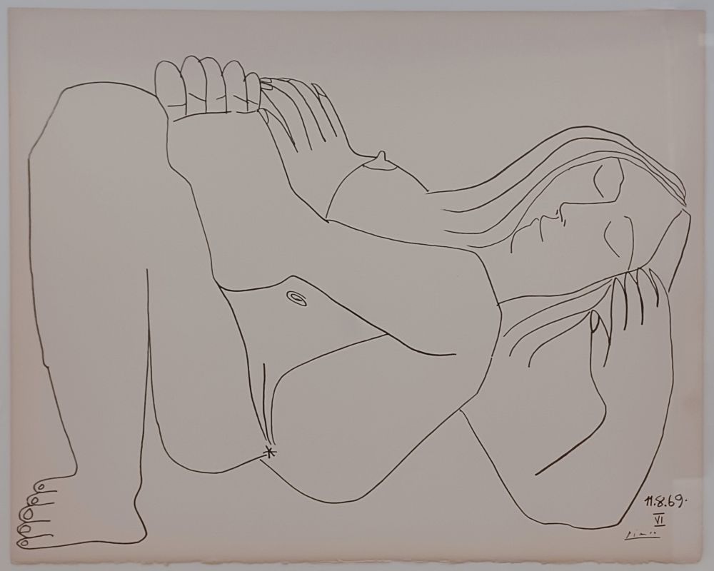 Litografía Picasso - Couples and female nudes VI