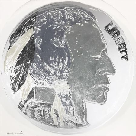 Serigrafía Warhol - Cowboys and Indians: Indian Head Nickel II.385