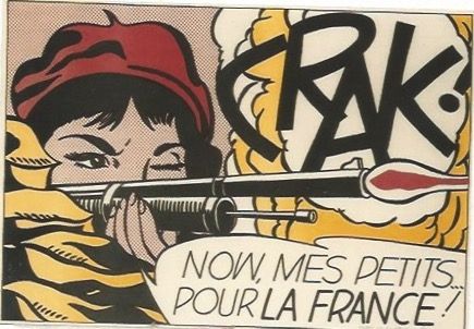 Litografía Lichtenstein - CRAK! Now mes Petits ... pour la France!