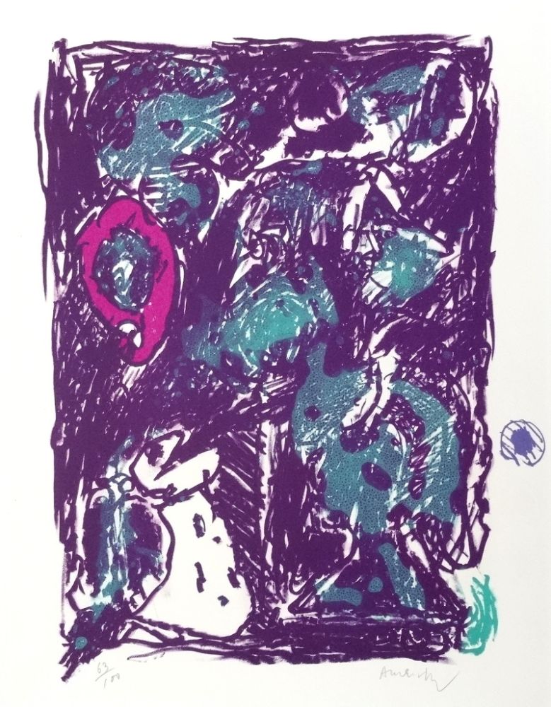 Litografía Alechinsky - Crayon sur coquille - Le rare heureux