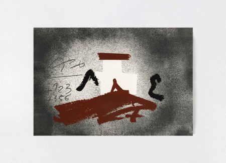 Grabado Tàpies - Croix blanche