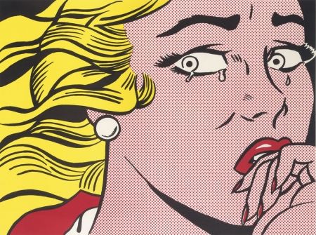 Litografía Lichtenstein - Crying Girl