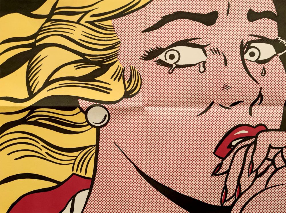 Litografía Lichtenstein - Crying Girl - Leo Castelli mailer
