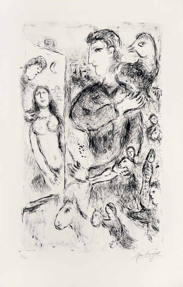 Litografía Chagall - Création
