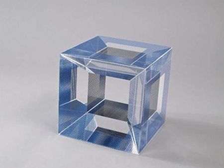 Serigrafía Soto - Cube with ambiguous space
