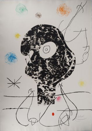 Grabado Miró - Cyclope dans les étoiles (Emehpylop)