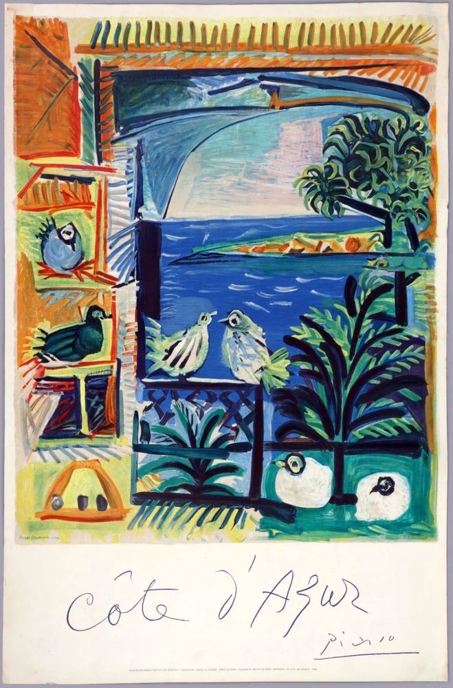 Litografía Picasso - CÔTE D'AZUR (1961)