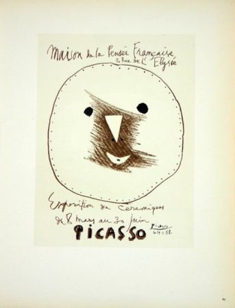 Litografía Picasso (After) - Céramiques 
