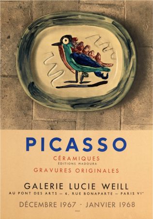 Litografía Picasso (After) - Céramiques - Galerie Lucie Weill, 1967