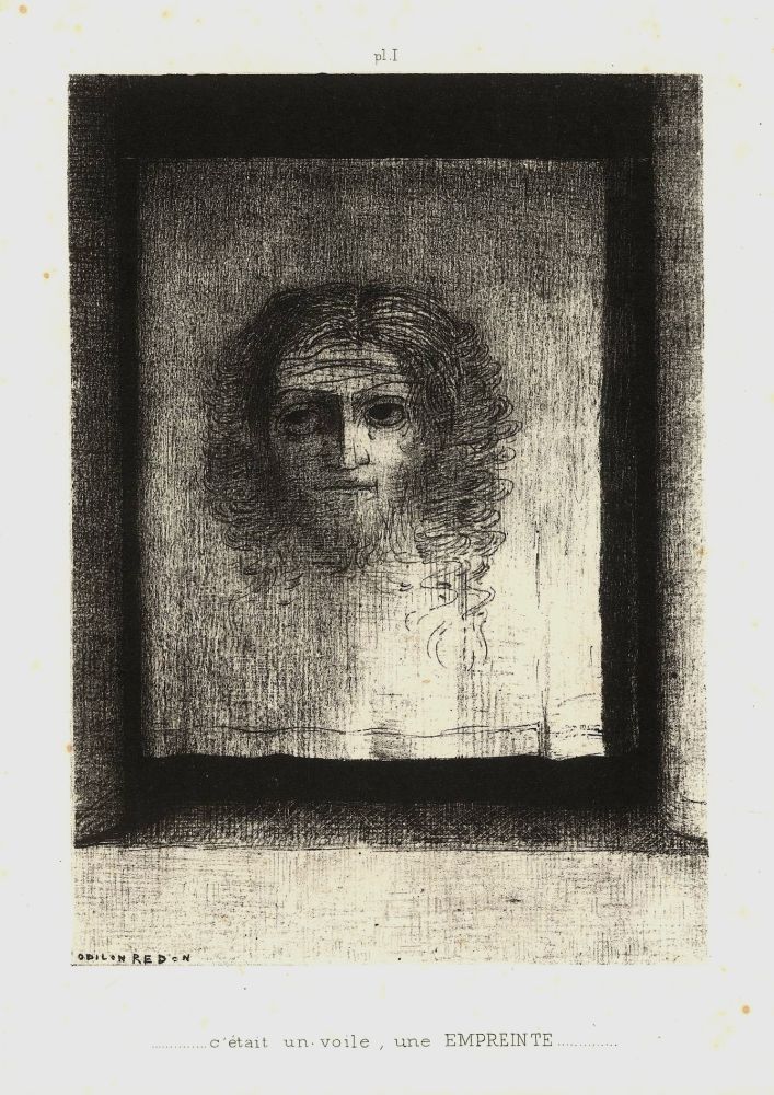 Litografía Redon - C'était un voile, une empreinte