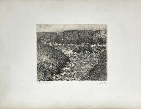 Litografía Monet - Côte rocheuse. Vers 1892. 