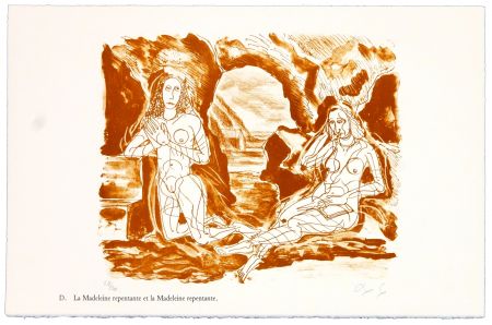 Litografía Nørgaard - D. La Madeleine et la Madeleine repentante