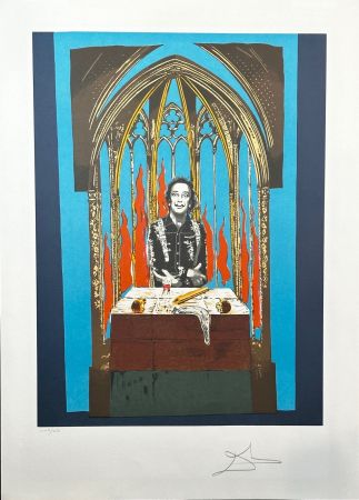 Litografía Dali - Dali's Inferno with Original Portfolio Case 