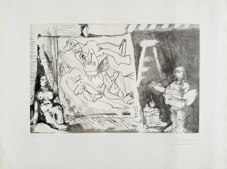 Aguafuerte Y Aguatinta Picasso - Dans l'Atelier