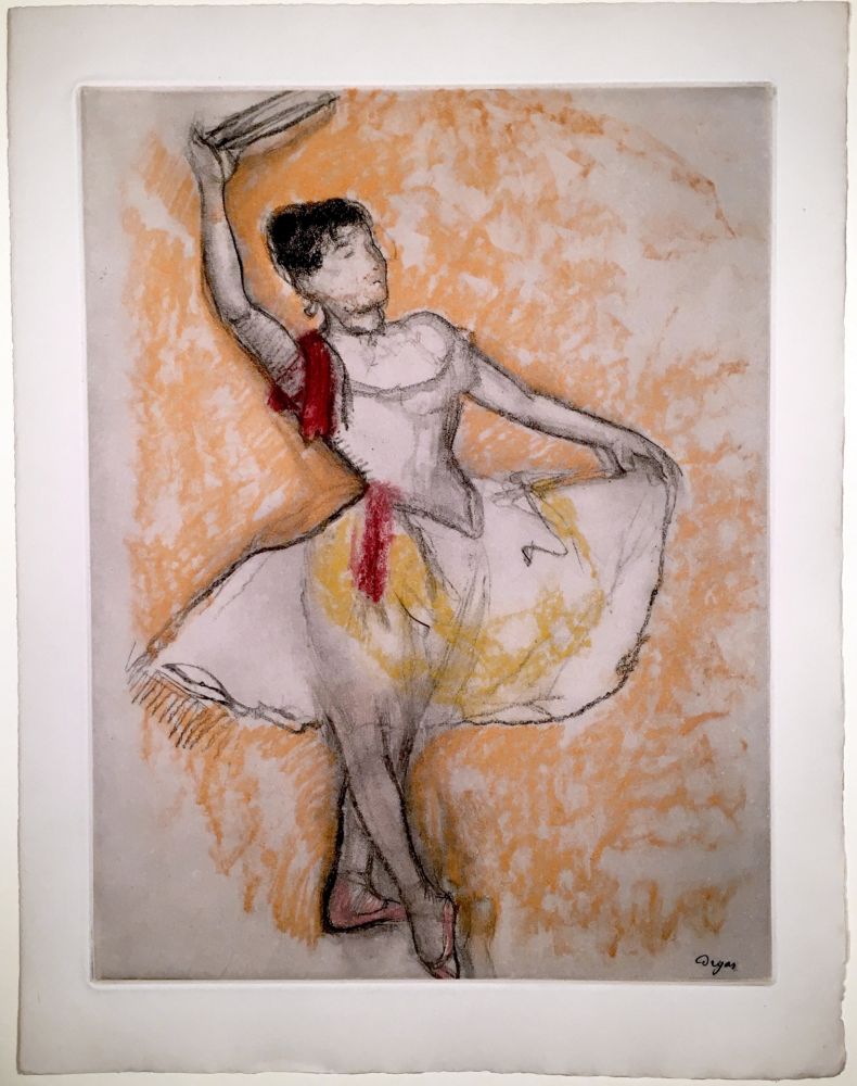 Aguafuerte Y Aguatinta Degas - Danseuse au tambourin (1882)