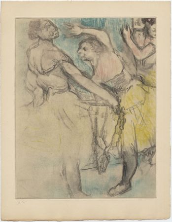 Aguafuerte Y Aguatinta Degas - Danseuses à l'Opéra (étude, vers 1880)