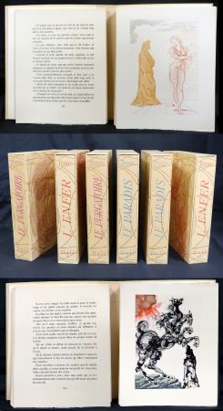 Libro Ilustrado Dali - Dante : LA DIVINE COMÉDIE. 6 volumes. 100 planches couleurs (1959-1963).