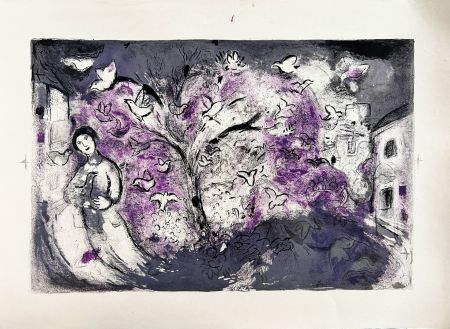 Litografía Chagall - Daphnes and Chloé, Planche XXVI