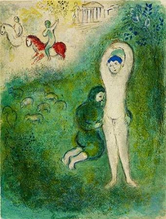 Litografía Chagall - Daphnis et Gnathon