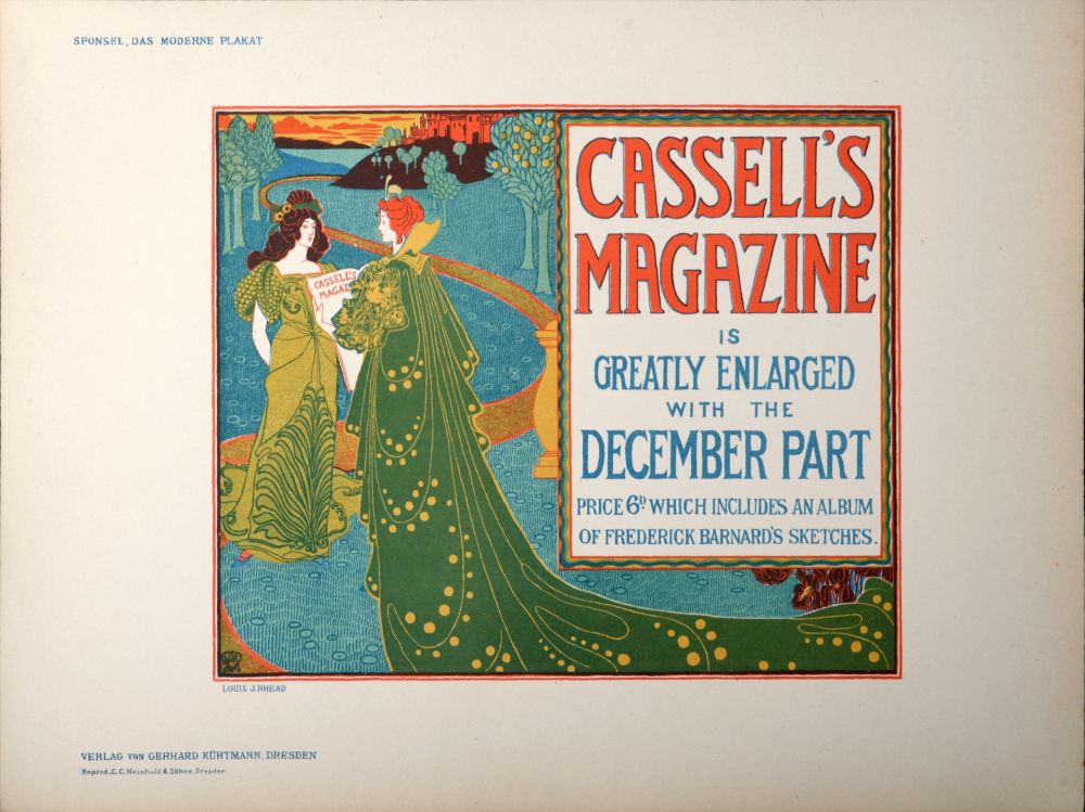 Litografía Rhead - Das Moderne Plakat : Cassel's Magazine, 1897 