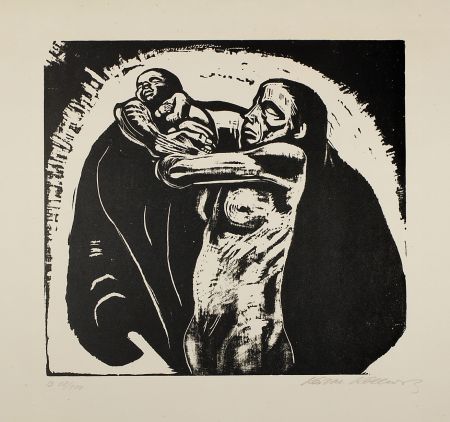 Grabado En Madera Kollwitz - Das Opfer (The sacrifice)