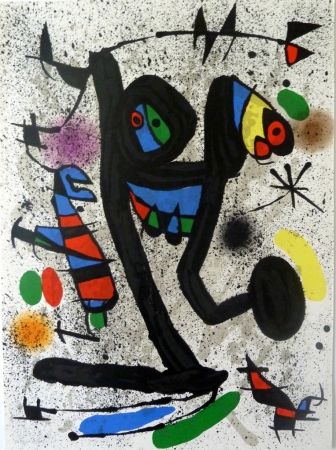 Litografía Miró - Das Schmetterlingmädchen