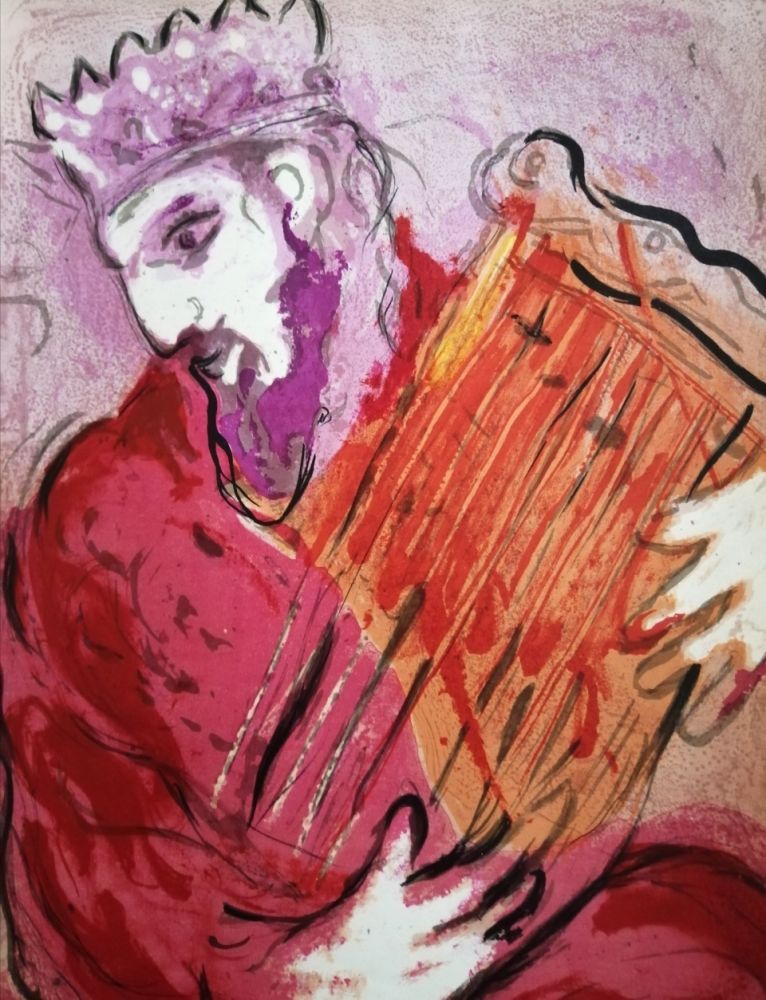 Litografía Chagall - David