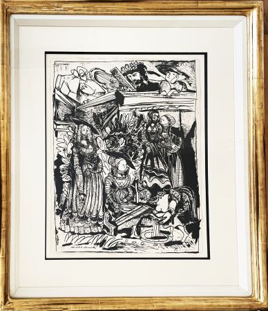 Litografía Picasso - David and Bathsheba (After Lucas Cranach)