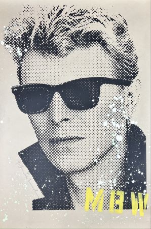 Monotipo Mr Brainwash - David Bowie – Dripping , stencil and screenprint on paper