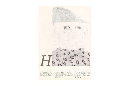 Cartel Hockney - David Hockney Complete Prints. Poster, 1968.