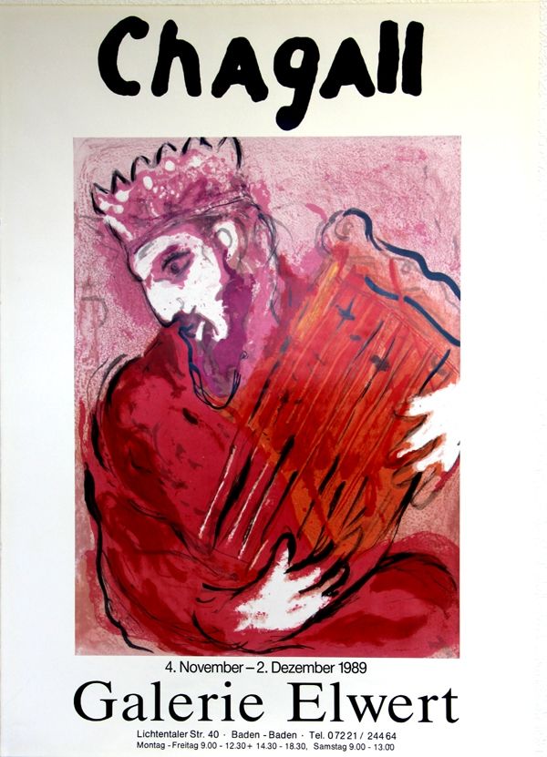 Offset Chagall (After) - David à la Harpe  Galerie Elwert