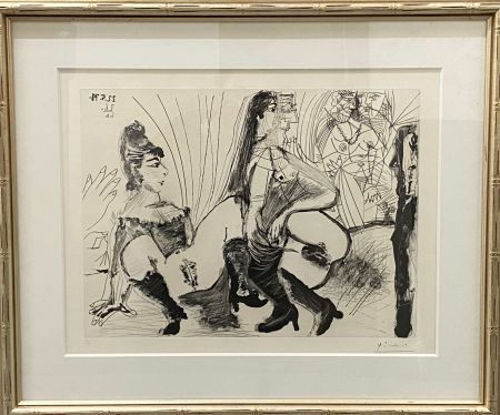 Aguatinta Picasso - Degas paie et s'en va. Les filles ne sont pas tendres (3rd State)
