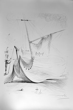 Litografía Dali - Departure of The Fisherman